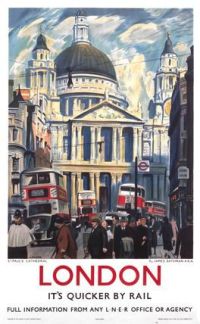 Travel Poster London Quicker By Rail