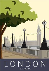 Travel Poster London Southbank