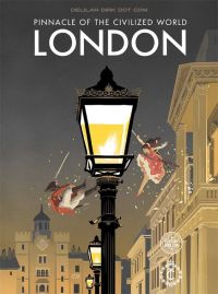 여행 포스터 런던 가로등