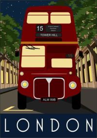 Reiseplakat London Tower Hill Leinwanddruck