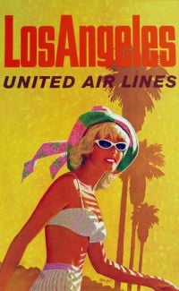 Travel Poster Los Angeles canvas print