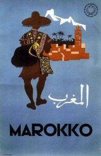 Travel Poster Marokko canvas print