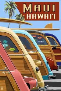 Travel Poster Maui Hawaii canvas print