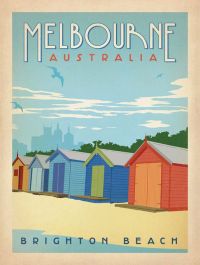 Reiseplakat Melbourne Australien Leinwanddruck