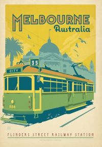 Travel Poster Melbourne Australia