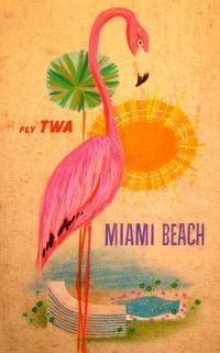 Travel Poster Miami Beach canvas print
