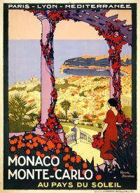 Travel Poster Monoco Monte Carlo canvas print