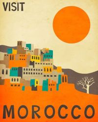 Reiseplakat Marokko Besuchen Sie Leinwanddruck