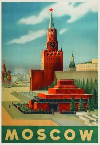 Reiseplakat Moskau Roter Platz Leinwanddruck