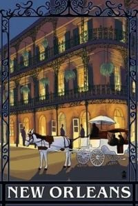 Travel Poster New Orleans canvas print