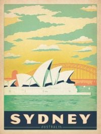 Travel Poster New Sydney canvas print