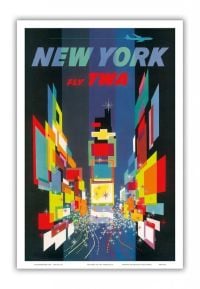 Travel Poster New York By Twa canvas print
