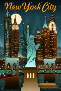 Reiseplakat New York City Leinwanddruck