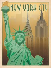 Reiseplakat New York City 2 Leinwanddruck