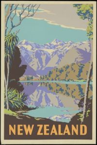 Travel Poster New Zealand canvas print