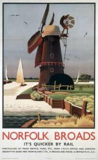 Travel Poster Norfolk Broads canvas print