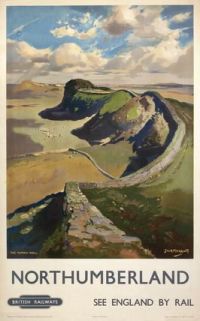 Travel Poster Northumberland Br canvas print