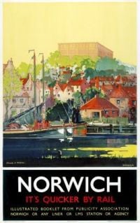 Reiseplakat Norwich Leinwanddruck