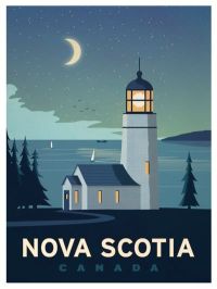 Travel Poster Nova Scotia canvas print
