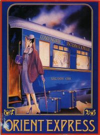 Reiseplakat Orient-Express-Zug-Leinwanddruck
