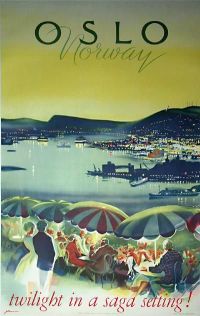 Travel Poster Oslo canvas print