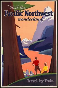 Travel Poster Pacific Northwest canvas print