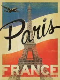Reiseplakat Paris 3 Leinwanddruck