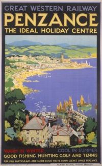 Travel Poster Penzance canvas print