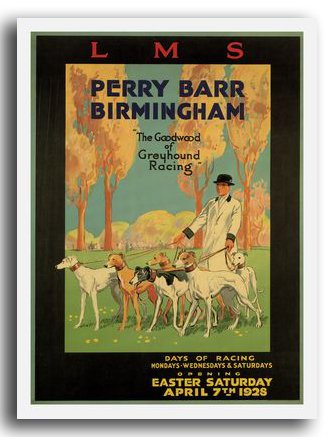 Travel Poster Perry Barr Birmingham canvas print