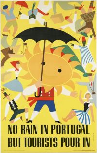 Travel Poster Potugal No Rain canvas print