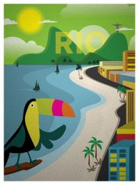 Travel Poster Rio canvas print