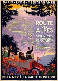 Travel Poster Route Des Alpes 2