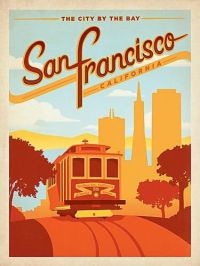 Travel Poster San Francisco canvas print