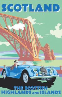 여행 포스터 스코틀랜드 고원 및 제도
