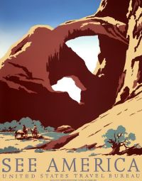 Travel Poster See America canvas print