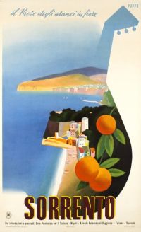 Travel Poster Sorrento canvas print