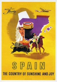 Travel Poster Spain The Country Of Sunshine And Joy canvas print