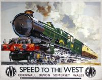 Travel Poster Speed To The West canvas print
