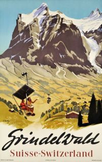 Travel Poster Suiise Switzerland canvas print