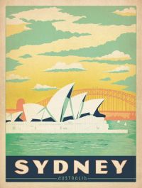 Travel Poster Sydney canvas print