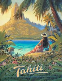 Travel Poster Tahiti canvas print