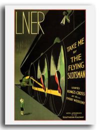 Travel Poster Take Me By Flying Scotsman canvas print