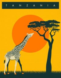 Travel Poster Tanzania canvas print