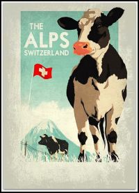 Travel Poster The Alps canvas print