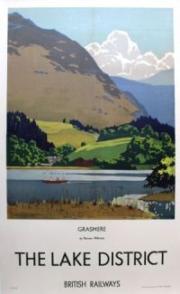 Travel Poster The Lake District Br canvas print