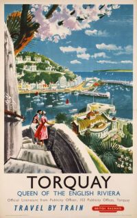 Travel Poster Torquay canvas print