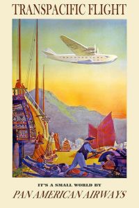 Travel Poster Transatlantic Flight canvas print