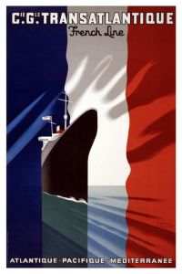 Travel Poster Transatlantique canvas print