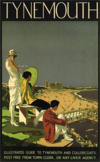 Travel Poster Tynemouth canvas print