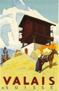 Travel Poster Valais canvas print